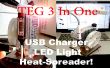 TEG bricolage 3 en un : chargeur USB, LED lumière et chaleur-épandeur ! 