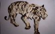 Tigre sculpture de bois