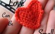 L’amour peut être réduit : Montrez votre amour dans un coeur de petit crochet. 