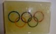 Les anneaux olympiques dans glace