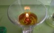 Simple lampe à huile ou bougies à l’aide d’huile de ménage et mèche de chanvre