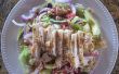 Salade de poulet asiatique avec la vinaigrette de citron vert coriandre