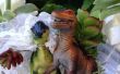 Vous avez tous deux l’amour entre eux et les dinosaures! ? Créez votre Style Jurassique de gâteau de mariage avec plantes succulentes et les dinosaures ! 