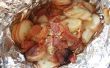 Jambon et pommes de terre grillées