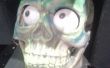 Animation crâne Halloween avec yeux lumineux