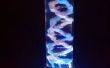 ADN Sculpture lampe de bureau : Cultivé cristal, EL-fil, acrylique, Silicone et aluminium