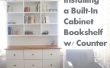 Finition & installer une bibliothèque armoire intégrée w / Counter