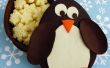 Boîtes de pingouin au chocolat rempli de flocons de neige au chocolat blanc