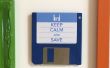 Décoration de disquette - garder calme et Save