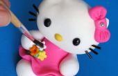 Comment faire topper de fondant de Hello Kitty - tutoriel par Annouchka