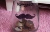 'Ne touchez pas mes Stache' argent Jar