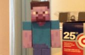 Statue de Minecraft en papier