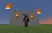Mur de Minecraft des flèches de feu