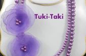 Purple Flower Necklace(very easy to make)