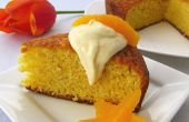 Gâteau de semoule de maïs orange