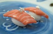 Boucles d’oreille Sushi saumon
