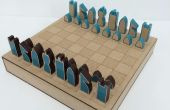 Laser moderne coupe Chess Set