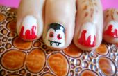 Simple Dracula nail art