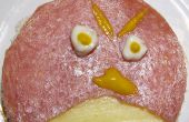 En colère oiseaux Open Face "sandwich" avec les ingrédients communs