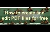 Comment créer/modifier des fichiers PDF gratuitement