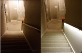 Solution d’éclairage d’escalier avec des bandes de LED