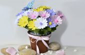 Felt trousses d’artisanat pour adultes – comment faire coloré Felt Flower Pot pour la décoration de la maison