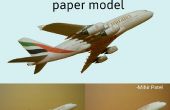 A380 Emirates papier modèle 1:132