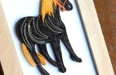 Papier Quilling cheval