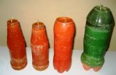 Réutiliser des bouteilles en plastique et vieilles bougies pour faire des bougies nouvelles