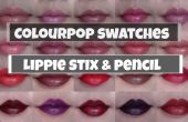 Colourpop Lippie Stix & crayons nuancier