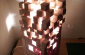 Lampe en bois pixel