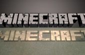 3D logo de Minecraft en bois brûlé/sculpture