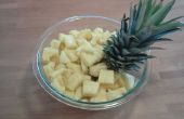 Noix de coco rhum dopé les morceaux d’ananas