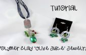 Polymer Clay « Jus d’olives » bijoux