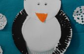 Projet de papier plaque pingouin artisanat pour enfants