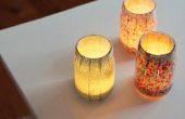 Lampes en bouteille verre bricolage avec tissu