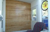 Mur de plancher de bois franc récupéré en vedette