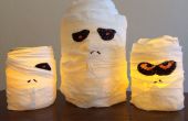 Spooky Halloween momie Jar lanternes