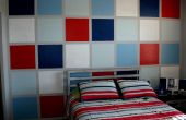 Mur de carrés multicolore