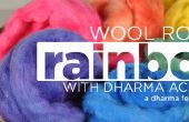 Roving Rainbow - toison de teinture avec colorants acides