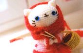 Crochet blanc chaton Doll: « Mao Mao »