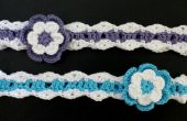 Bandeau de fleurs de lavande au Crochet