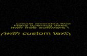 Créer animation Star Wars, titres d’ouverture ! 