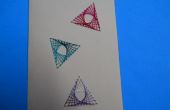 Carte d’art triangulaire de fil de soie