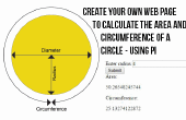Créer votre propre page Web qui fonctionne sur la circonférence et l’aire d’un cercle à l’aide de pi ! 
