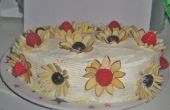 Cake au citron Lime avec Berry amande fleurs