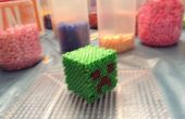 Tête de Creeper Perler Minecraft 3D