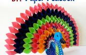 BRICOLAGE papier Craft Project : Comment faire le paon de papier multicolores pour le décor à la maison