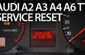 Rappel de service de réinitialisation dans Audi A2, A3, A4, A6, TT