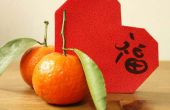 Heart-shaped Ang Pao (enveloppe rouge chinoise)
